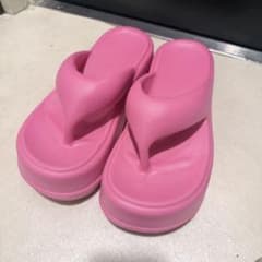 厚底 ビーチサンダル ピンクのサムネイル