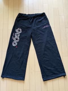9090 girls スウェットパンツ レオパードロゴ ブラック Mのサムネイル