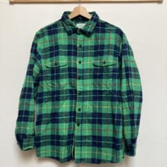 KATO ネルシャツ 緑と青のチェック柄 Mサイズのサムネイル