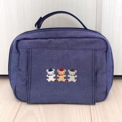 familiar おむつポーチ デニム調 クマ刺繍 ファミリア - メルカリ