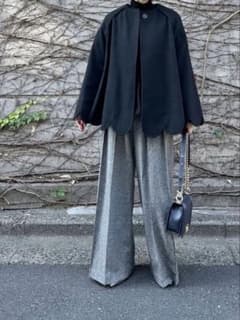 Cygn シーニュ スカラップコート 黒 - メルカリ