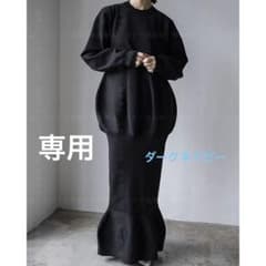 ENFOLD ダークネイビー PEPLUM DRESS ペプラムドレス - メルカリ