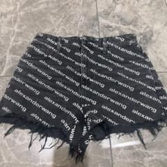 alexanderwang ロゴ デニム ショートパンツ 26 - メルカリ
