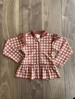 【りり様専用】ピンクチェックラッシュガード（フリル付き）のサムネイル