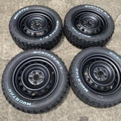 ◇新品ホワイトレター185/60R15+再塗装シエンタ純正スチールセット