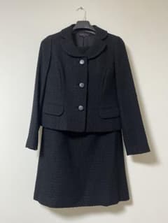 YUKI TORII ブラック ツイード セットアップ 礼服　レディース　11号のサムネイル