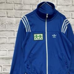 アディダス ジャージ　トラック80年トレフォイルS ロゴ刺繍820 アディダス ジャージ トラック80年トレフォイルS ロゴ刺繍820 - メルカリ