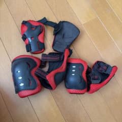 自転車用 プロテクター 3点セット レッドのサムネイル