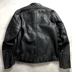 極美品 デグナー レザージャケット バイカー オールレザー 本革 エンボス 黒L 極美品 デグナー レザージャケット バイカー オールレザー 本革