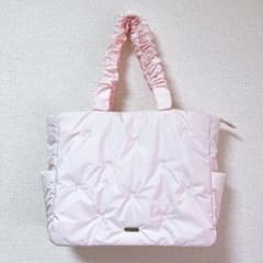 Maison de FLEUR リボン刺繍 パファー トートバッグ ピンク - メルカリ