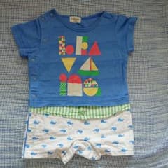 重ね着風☆ロンパース☆70☆kid's zooのサムネイル