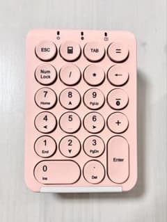 iClever IC-KP08 ワイヤレス テンキー 左手デバイス ピンクのサムネイル