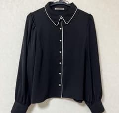 NICE CLAUP シャツブラウス ブラックのサムネイル