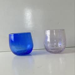 琉球ガラス タルグラス 2個セット ブルー ピンクのサムネイル