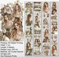 ONWIZE 海外マスキングテープ【 1ループ 】春 人物 女の子 家 - メルカリ