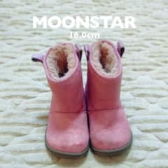 ムーンスター裏ボアピンクブーツ(16.0cm)のサムネイル