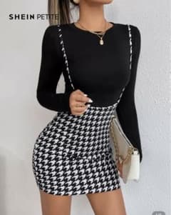 SHEIN ギャル風千鳥柄スカートのサムネイル