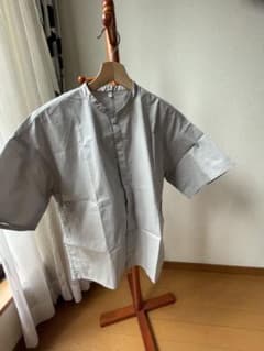 グレー 半袖スタンドカラーシャツ M-L 無印のサムネイル