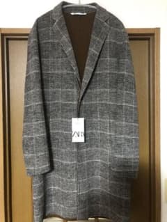 ZARA ザラ チェスターコート チェック ロングコート カーディガンのサムネイル