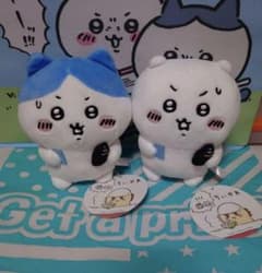 ★ちいかわ★シーサーと一緒ぬいぐるみ　ちいかわ&ハチワレ　2個セット　プライズのサムネイル