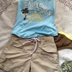 美品 水着 150 DAISY LOVERS水色 3点セットのサムネイル