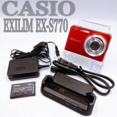 CASIO】EXILIM EX-S770 レッド バッテリー付き 動作確認済み - メルカリ