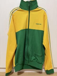 adidas トラックジャケット イエロー グリーン - メルカリ