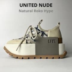 美品】UNITED NUDE Roko Hype 厚底スニーカー ベージュ39 - メルカリ