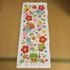 フェイスタオル　辰のイラスト