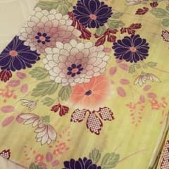 ♡新品♡浴衣 アンティーク 黄緑のサムネイル