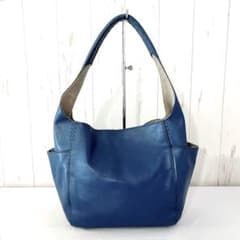 【美品】HIROFU レザー ワンショルダー　トートバッグ　ブルー