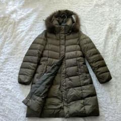 美品 洗える 23区 シレータフタ ダウンコート フード ファー取り外し可