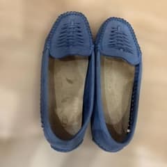 UGG スエード モカシン ブルー 23.5㎝ - メルカリ