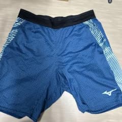 Mizuno ハーフパンツ 青 ストライプのサムネイル