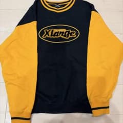 XLARGE スウェット トレーナー ブラック イエローのサムネイル