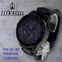 稼働品 ニクソンNIXON 42-20 クロノグラフ パープル【レア】 - メルカリ