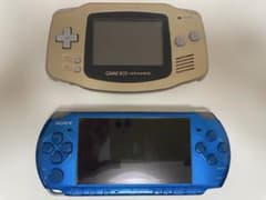 [ジャンク]PSP3000本体 ブルー　ゲームボーイアドバンス　付属品なしのサムネイル