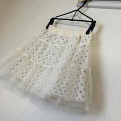みくまん様専用♪ 130㎝ ドットチュールスカート美品のサムネイル