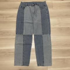 古着　パッチワークデニムパンツ　リメイクのサムネイル