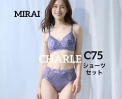 数量限定1品限り】シャルレ＊ミライ＊バイオレット＊C75＆ショーツM
