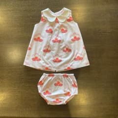 (美品)jacadi  ベビードレス ・ブルマセット6monthのサムネイル