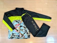 ATHLETA ジャージ上下セット ブラック×イエロー160cmのサムネイル