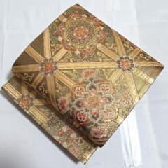 A5 正倉院文様 金糸 華文 花菱 唐草唐花 椿 六通 正絹 フォーマルな