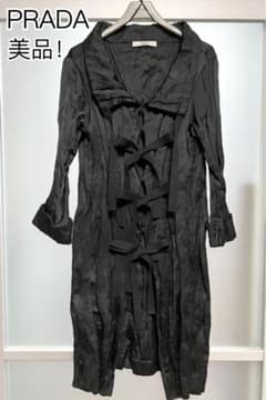 【はるちん様】美品！PRADA シワ加工 スプリング コート ジャケット 40 はるちん様】美品！PRADA シワ加工 スプリング コート ジャケット 40