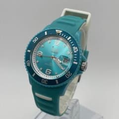 신품 전지 가동 ICE WATCH 석영 터키석 블루 빈티지