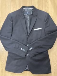 H&M slim テーラードジャケット　ブラック　サイズLのサムネイル