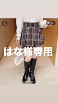 INGNI チェック柄タックミニフレアスカート フリーサイズのサムネイル