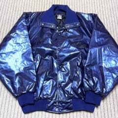 REWARD 高校野球部 グランドコート グラコン ジャンパー 紺 光沢 REWARD 高校野球部 グランドコート グラコン ジャンパー 紺 光沢