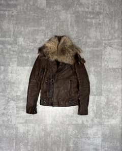 Balmain Homme AW11 ラクーン　ライダースジャケット　44 Balmain Homme AW11 ラクーン ライダースジャケット 44 - メルカリ
