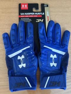 UA HARPER HUSTLE バッティング手袋 YMDロイヤルブルーのサムネイル